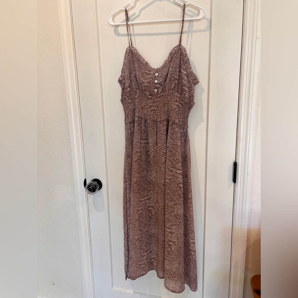 Cleobella Snake Print Midi Dress